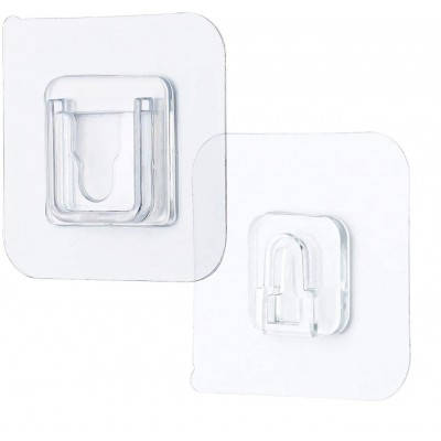 10PCS Plastic Double Sided Self-Adhesive Stick On Wall Utility Hooks