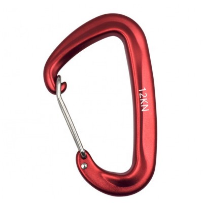 12KN D Shape Wiregate Heavy Duty Lightweight 7075 Aluminum Alloy Camping Hiking Outdoor Hammock Gym Keychain Locking Carabiner