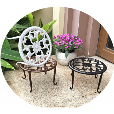 Metal Rust Proof Iron Garden Corner Flower Pot Plant Holder Stand