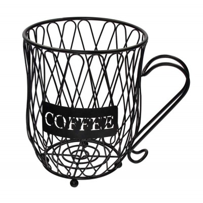 Mug Cup Shape Iron Wire Coffee Pod Storage Basket Organizer Holder